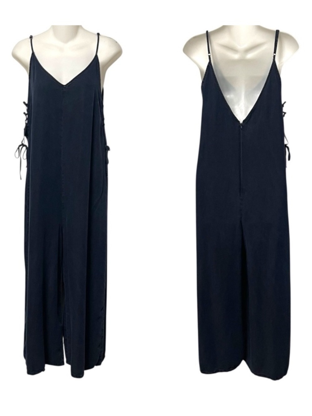 EN CREME Dark Blue Lyocell Denim Jumpsuit M